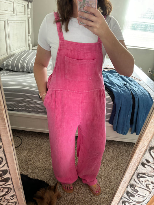 Washed Gauze Comfy Jumpsuit