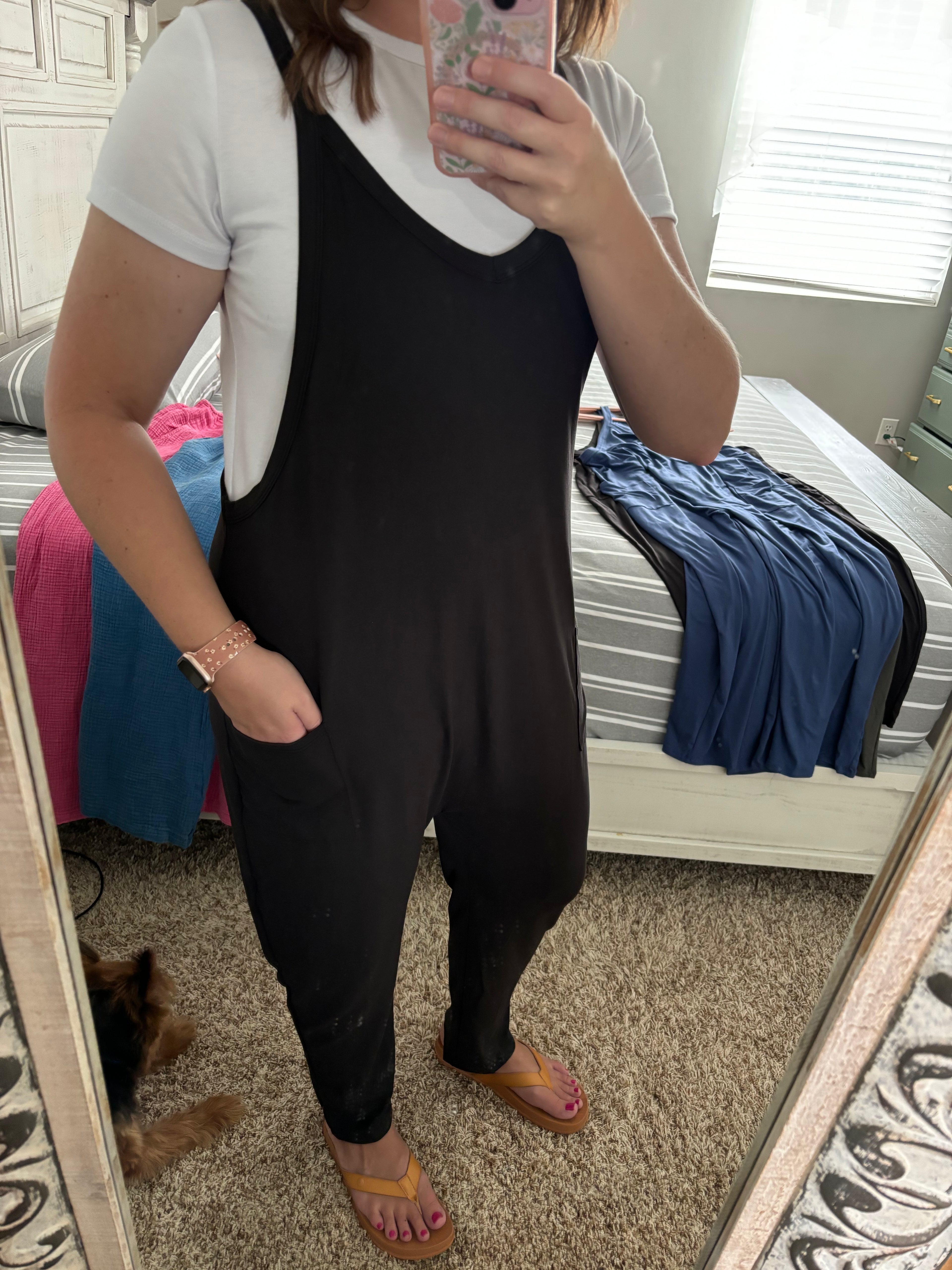 Spaghetti Strap Jumpsuit with Pockets