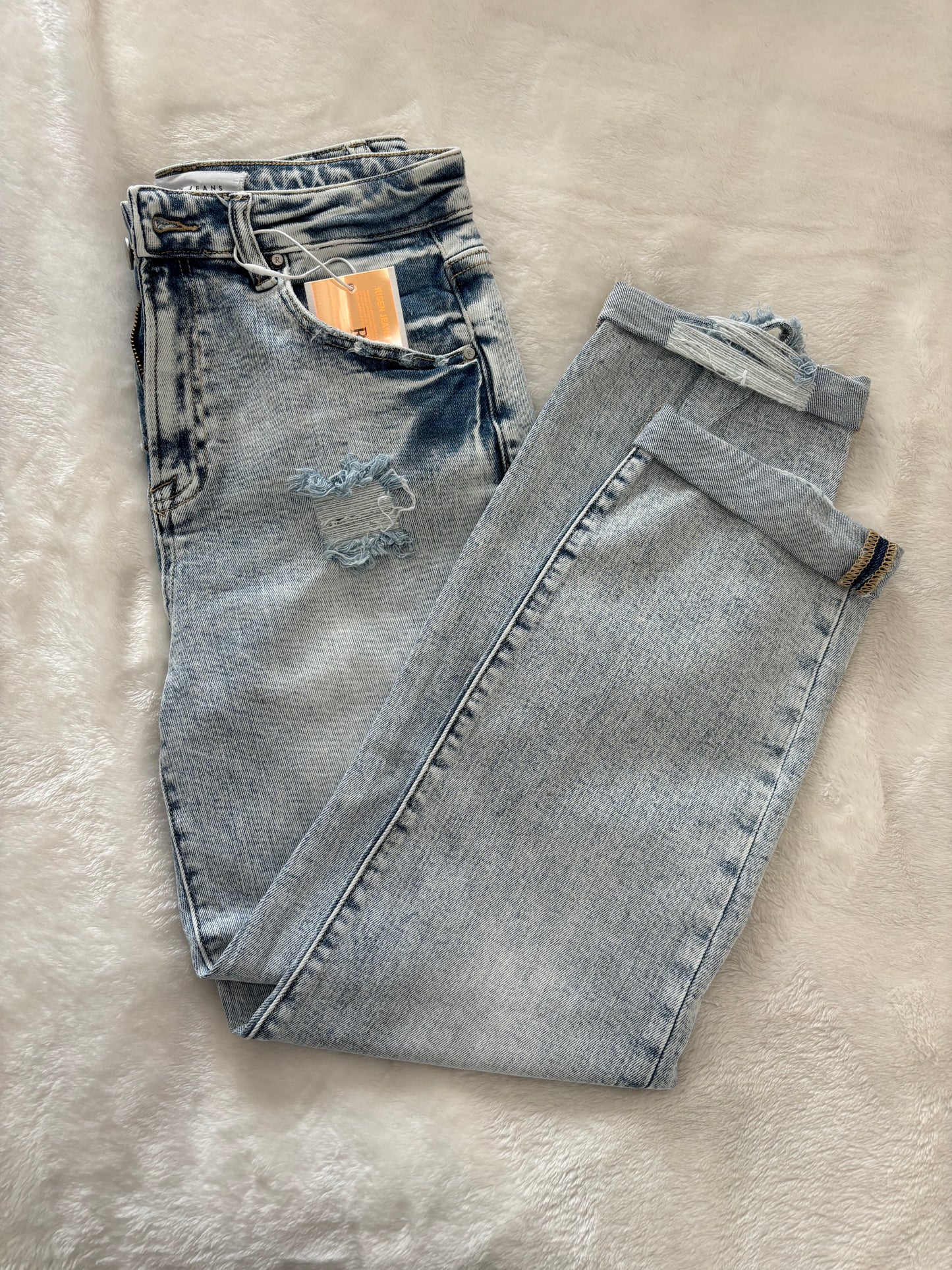 Distressed Boyfriend Jeans