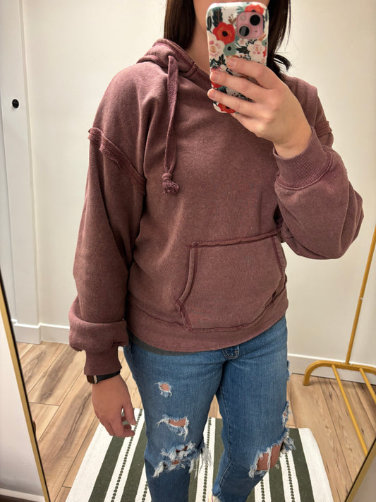 Brushed Terry Knit Hoodie