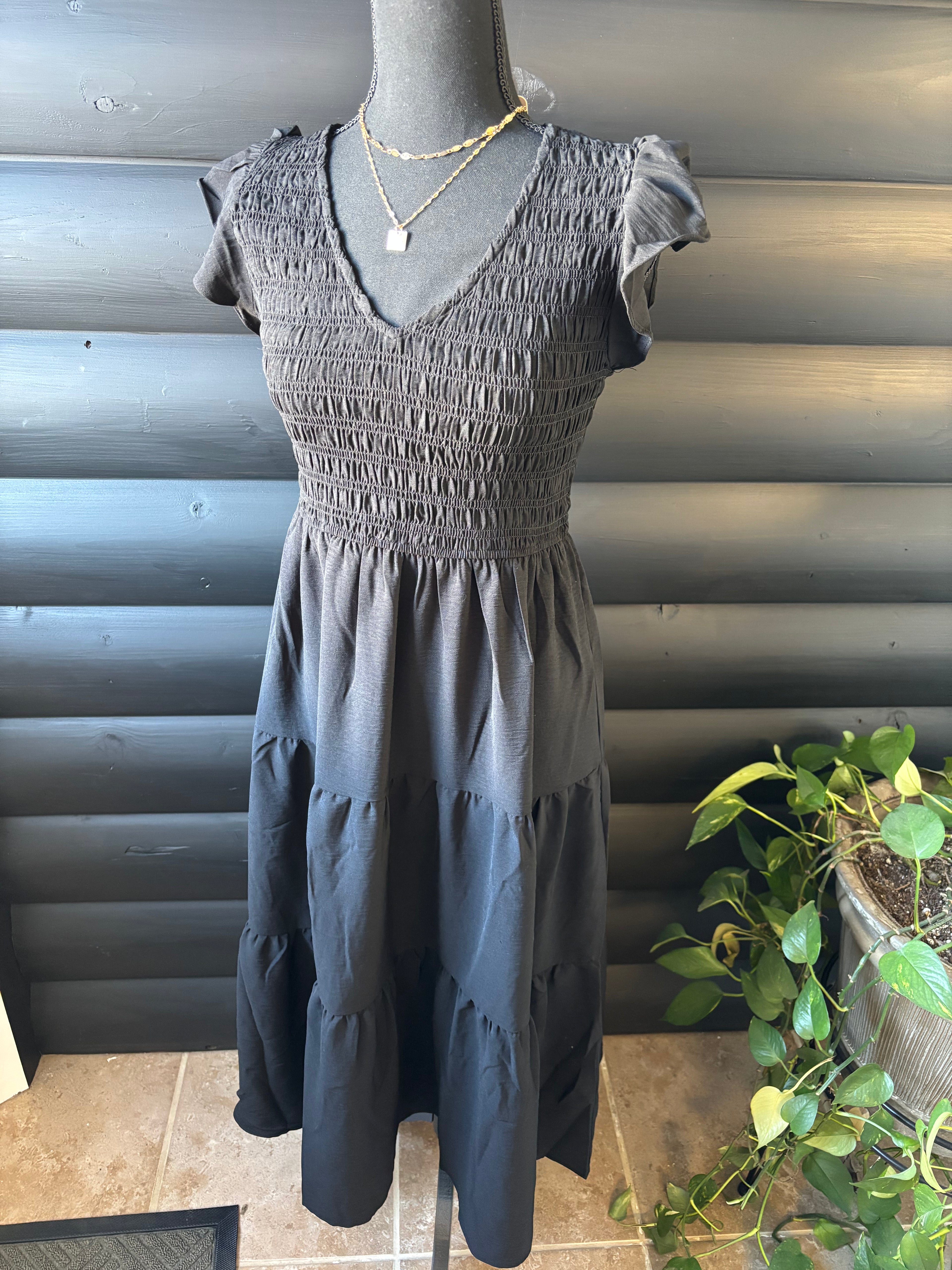 Flutter Sleeve Maxi Dress