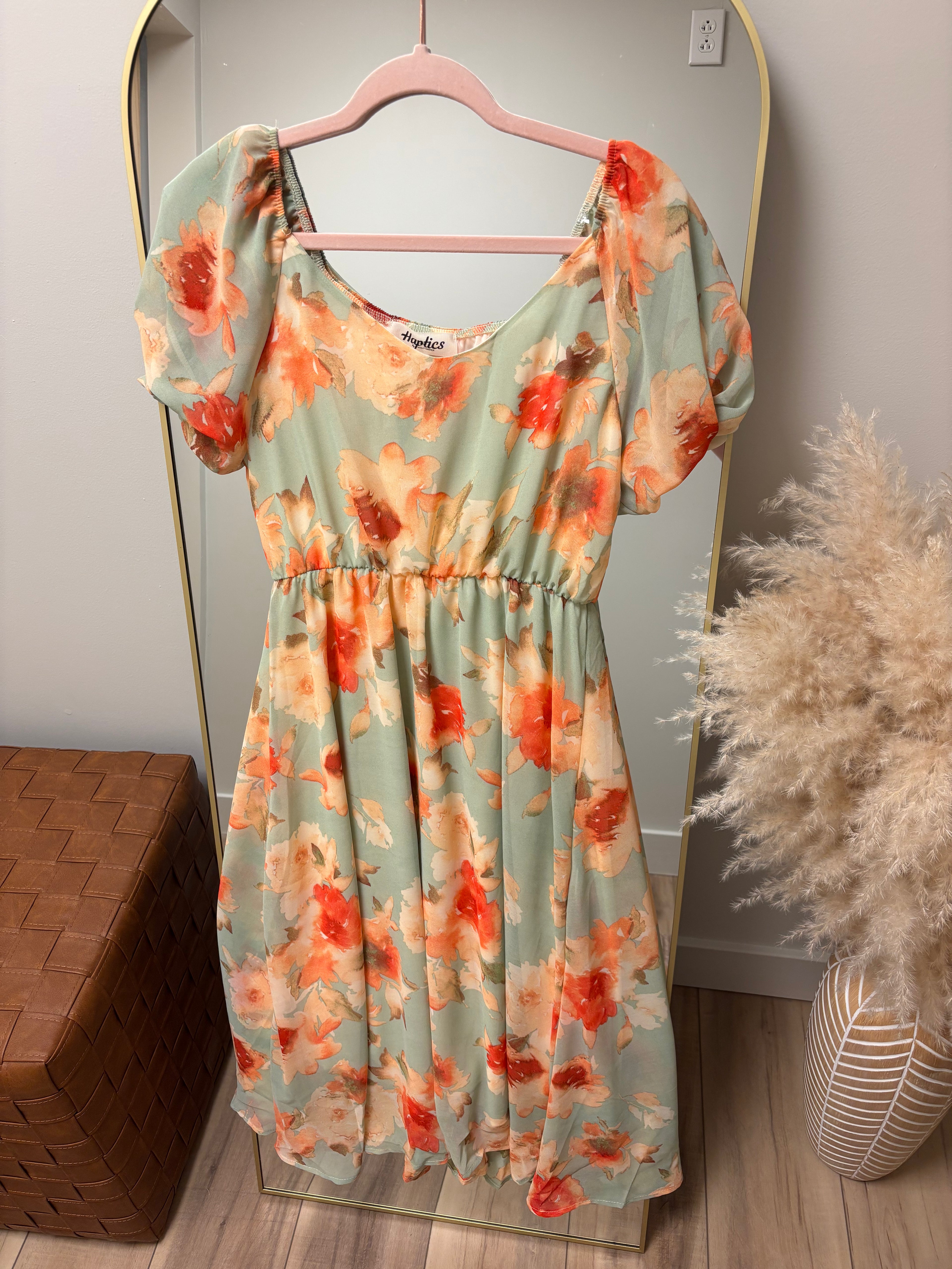 Chiffon Floral Midi Dress
